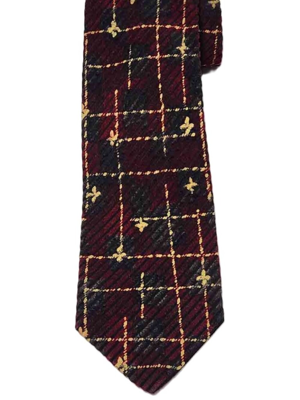 Vintage Ermenegildo Zegna Tie Necktie Red Yellow Black Geometric Men's